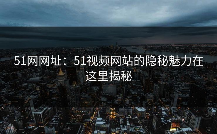 51网网址：51视频网站的隐秘魅力在这里揭秘