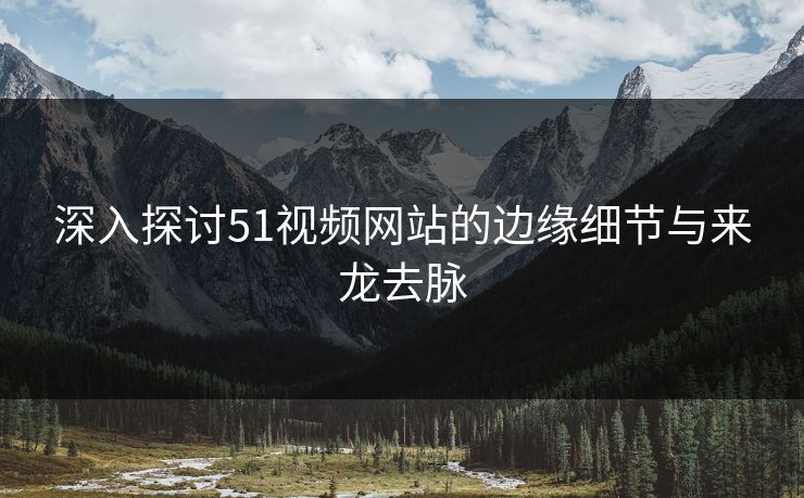 深入探讨51视频网站的边缘细节与来龙去脉